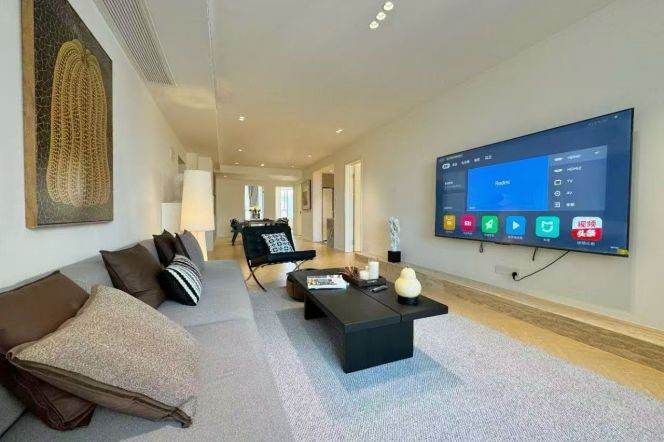 modern big 3brs floor heating open balcony in Jing an temple line 2,7,14 only 27K