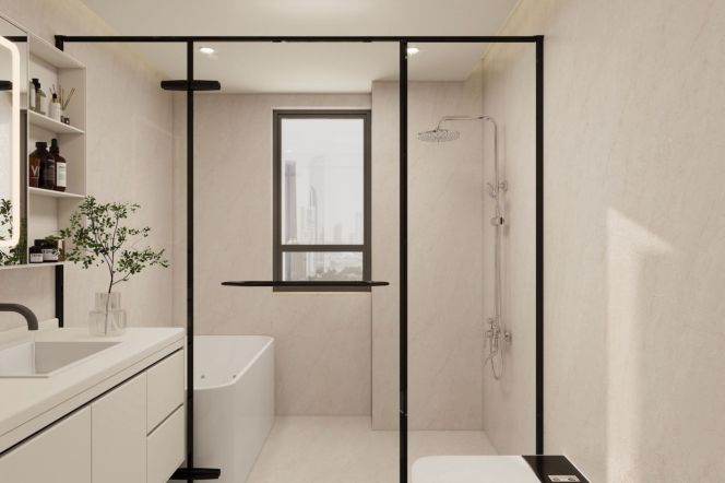 Brand new decoration 2brs with floor heating in Gubei Phase II