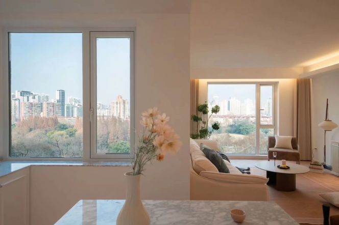 modern 3brs floor heating modern furniture nice park view near Zhong shan park line 2,3,4