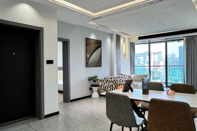 Suzhou Creek | Jiangning rd Mt L13 | Modern 2Br-2bathr +Balcony 130Sqm