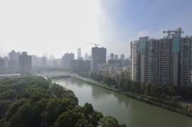 Suzhou River View Apartment, Hanzhong Rd Metro Station, 2-bedroom with underfloor heating