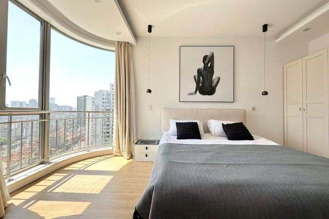 Yunhe Garden 2bedrooms Apt with big windows@Jing'an Temple