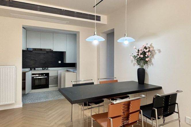 Modern 3brs with floor heating and balcony in  central Xintiandi