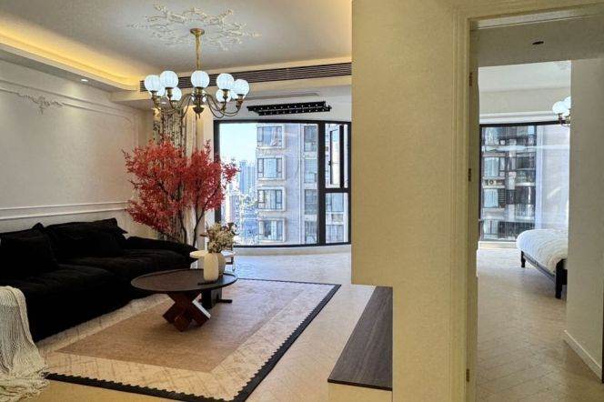 Huge balcony 2Br-2bathr | Suzhou Creek | Jiangning rd Mt L13 | Modern 2Br 130Sqm