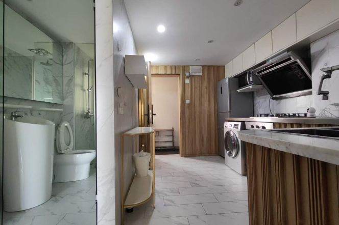 jing'an temple elevator 1BR/big living room@L2/7