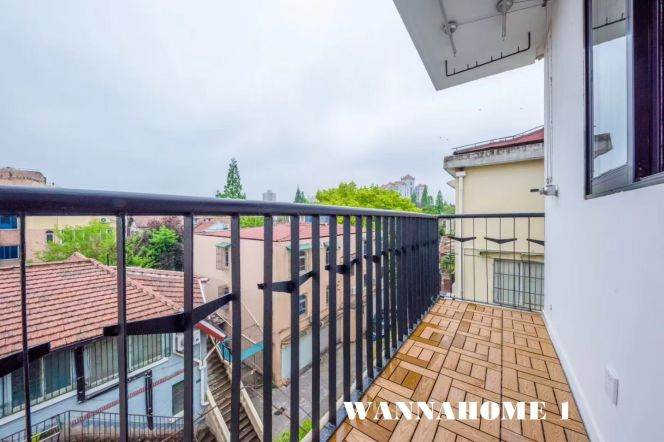 Modern&Bright 1Bdr 1Bath Apt +Nice View+Open Balcony+L10 Shang Hai Library Metro+4F Walk Up