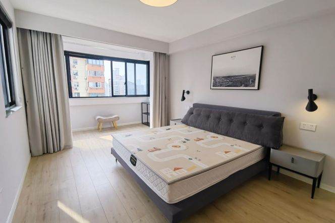 Good size 2 bedrooms with high floor view next JiaoTong University ,L 1/9/11 XuJiaHui St.