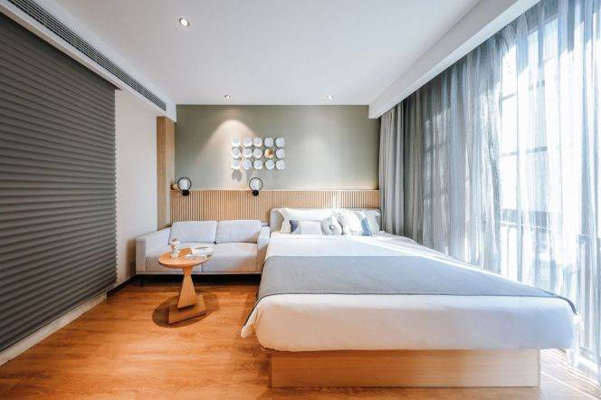 Cozy one bedroom serviced apt+central AC Nr L4/7 Zhenping Rd