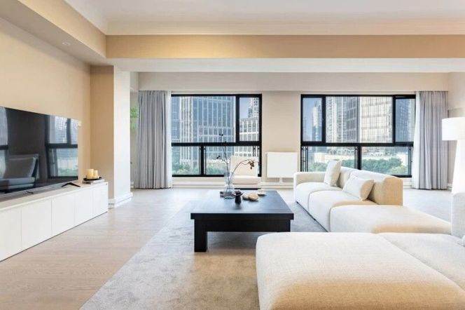 very modern big size 4brs huge living room wall heating  in best compound Xintiandi 