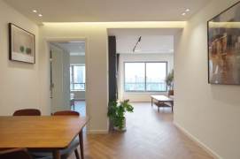 Changping Rd metro/2br2bt/central AC/floor heat/free club/oven/tennis court/pool