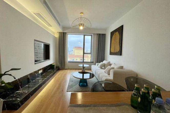 Morden&Bright 1Bdr /Floor Heating @Jingan Temple &Line 2/7/14