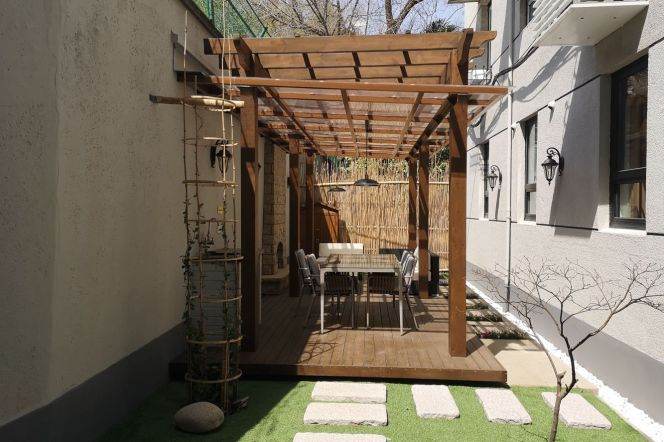 Nice garden 2Brs & 2Bth Apt+wall heating+central AC+Dishwasher@Anfu Rd