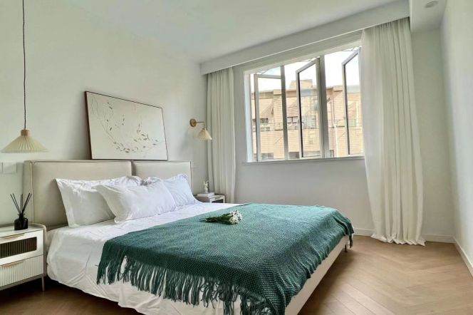 Sunny 2bedrooms elevator Apt+Central AC+oven@L2/4Zhongshan Park