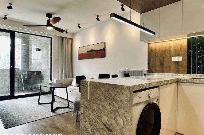 High floor 1bedroom+studyroom Balcony IFloor heating nrL2 3 4 ZhongshanPark Metro