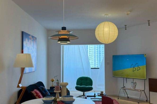 2 Brs, 1 Living room with Floor Heating/Central ac/Dish washer, 120 sqm @ Zhongshan park L3,4&2