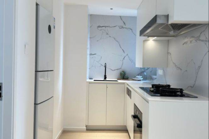 cosy 2beds /elevator/ balcony/ floor heating/ oven/ quiet room/ line 2/12/13 west nanjing road 