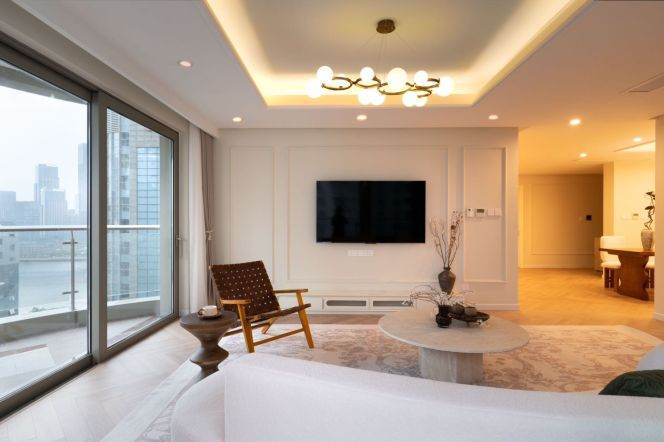 very modern 3brs floor heating river view in top 3 compound Pu dong beside river only 35.3K