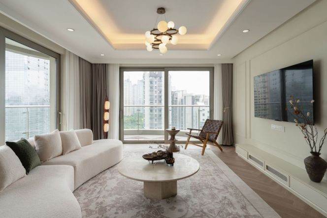 very modern 3brs floor heating river view in top 3 compound Pu dong beside river only 35.3K