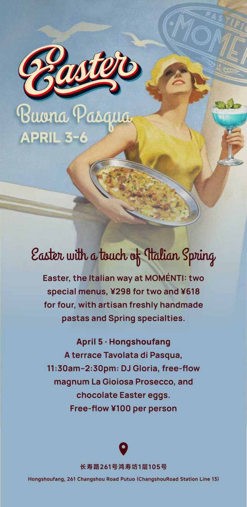 Spring, Pasta & Prosecco: Momenti’s Easter Weekend