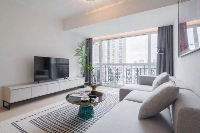 modern 2brs floor heating modern furniture beside Huang pu river line 4,8 