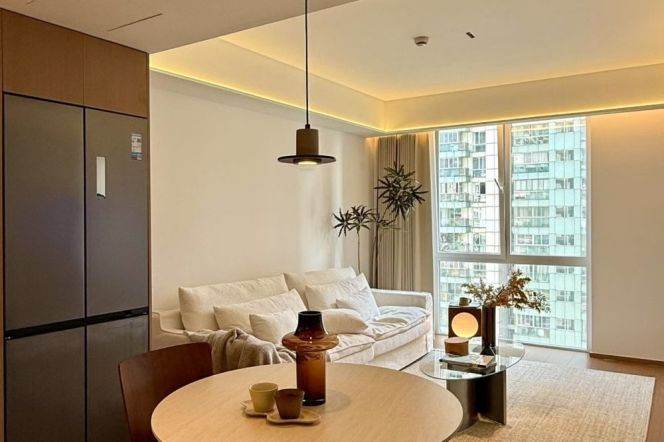 2 Brs, 1 Living room with Floor heating/Central ac/Oven/Dish washer, 100 sqm @ Jiashan metro L9&12