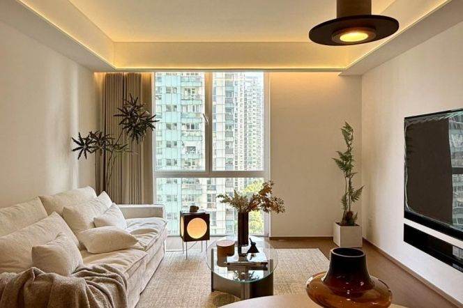 2 Brs, 1 Living room with Floor heating/Central ac/Oven/Dish washer, 100 sqm @ Jiashan metro L9&12