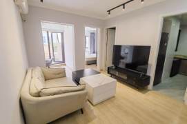 Bright 1 br with small terrace in XuHui. easy to L3/4/9 YiShan Rd St.+ L 9/15 GuiLin Rd St.