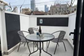 1 br near L2/L7/L14 jing'an temple station+floor heating+balcony