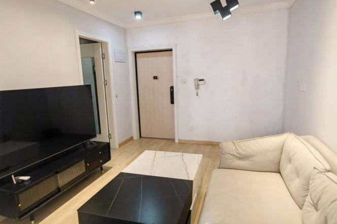 Bright 1 br with small terrace in XuHui. easy to L3/4/9 YiShan Rd St.+ L 9/15 GuiLin Rd St.