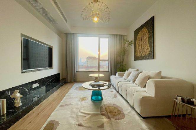 Jing'an Temple/Wuding Rd /Changping Rd metro/1br1bt/central AC/floor heat/oven