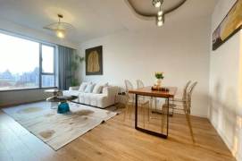 Jing'an Temple/Wuding Rd /Changping Rd metro/1br1bt/central AC/floor heat/oven