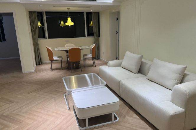 Spacious big living room 3br @Jing'an Changshou/Changping Road St.