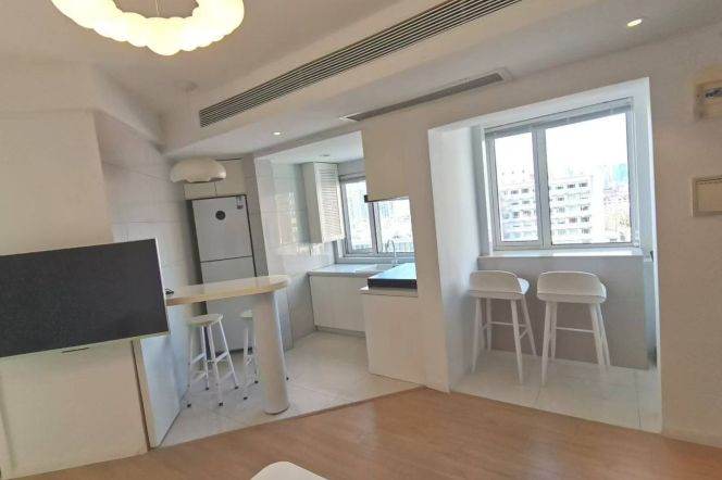 Nice building,modern 1 br 2 lr ,elevator,all bright room,line 2/11 Jiangsu Road metro station