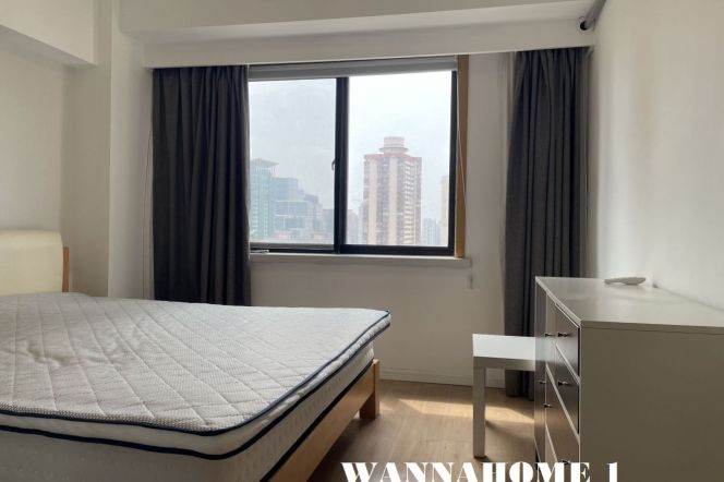 Modern&Bright&Spacious 1Bdr 1Bath Apt+Jing An Temple Metro+Good View