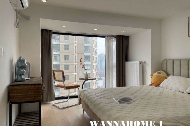 Spacious&New&Bright 2Bdrs 2Baths Apt+W Nanjing Rd CBD+Nice Building+L7 Chang Ping Rd+Su Zhou Creek