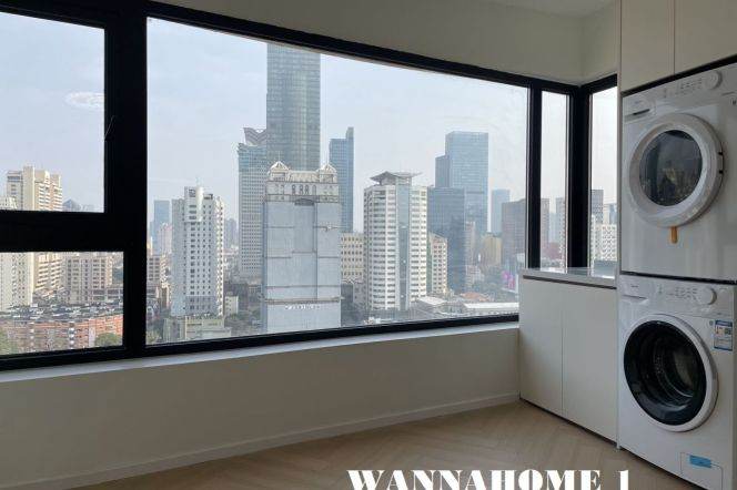 Awesome View+Modern&Spacious&Bright 2Bdrs 2Baths Apt+Top Compound+Jing'an Temple