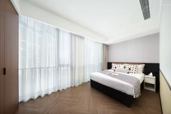 Elevator 1BR-Serviced Apartments - 3 minutes to Line 3/4 - Zhongtan road