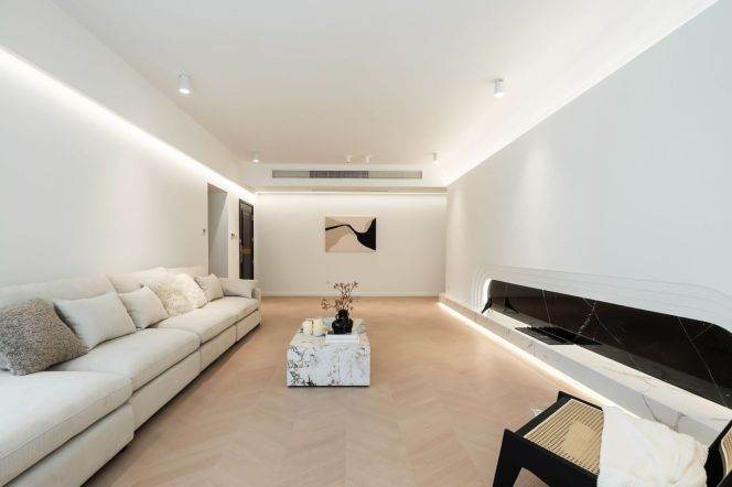 modern 2brs floor heating balcony modern furniture in Shimao beside Huang pu river