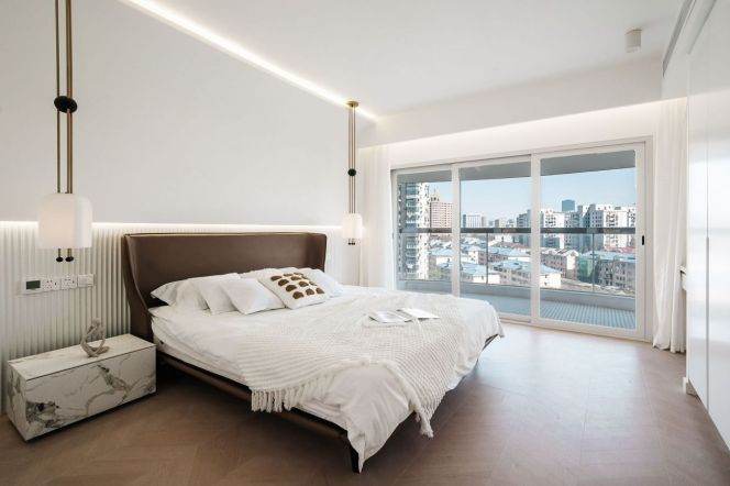 modern 2brs floor heating balcony modern furniture in Shimao beside Huang pu river