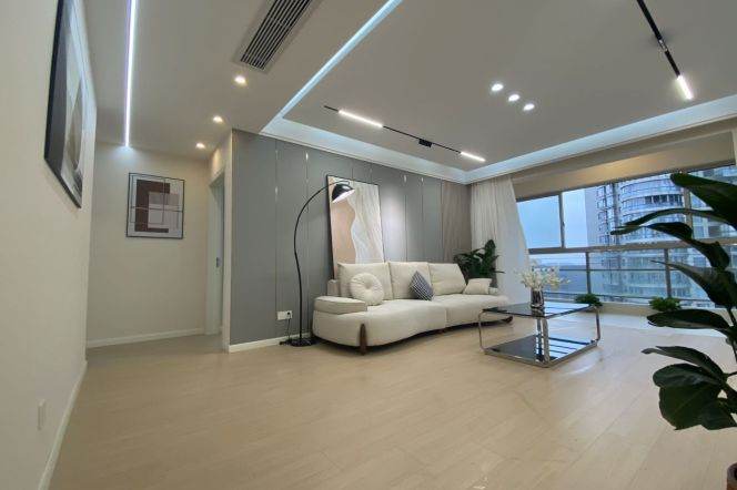 modern 3brs floor heating nice view modern furniture beside Huang pu river Lujiazui26.3K