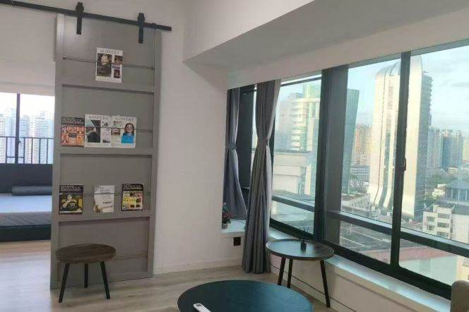 Modern 1Br/1Lr/1Bt apt nr Jingan temple,M2/7/14