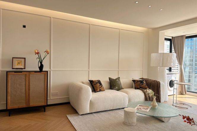 modern big 3brs floor heating modern furniture nice view in Xujiahui line 1,9,11 church 26K