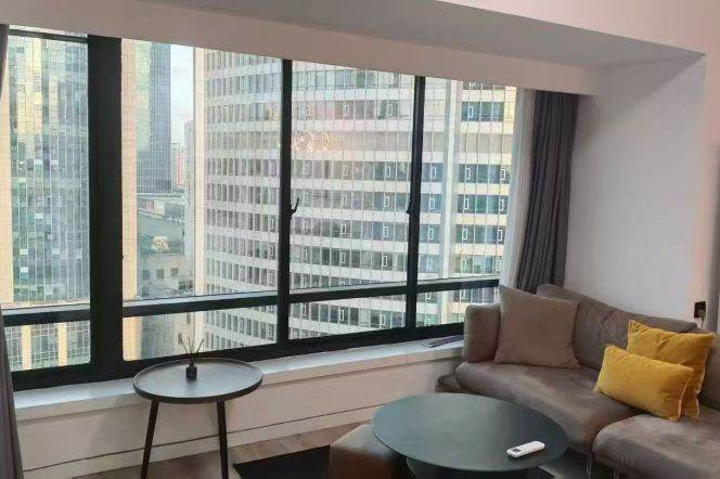 Modern 1Br/1Lr/1Bt apt nr Jingan temple,M2/7/14