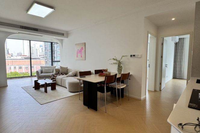 Modern 2BR +Heating | Suzhou Creek & Jiangning rd Mt L13| Changshou rd CBD