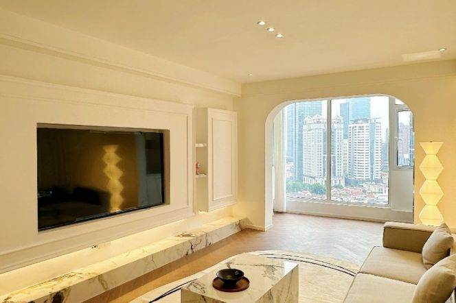 modern big 3brs floor heating modern furniture in Jing an temple line 2,7,14 