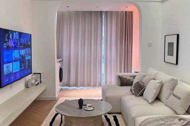 Creamy style 1 Bedroom with AC and floor heating in 'Xuhui'