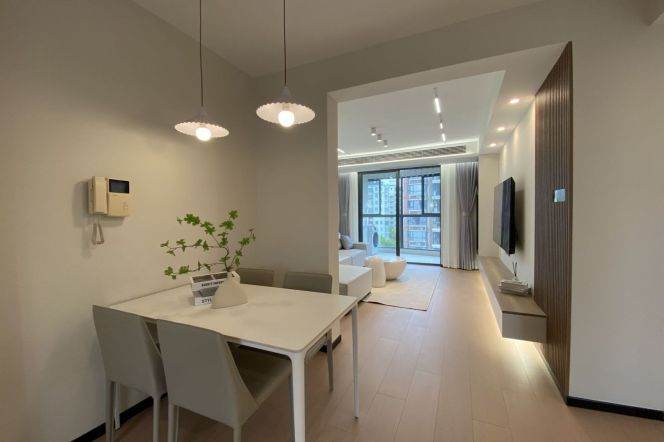 2 Brs, 1 Living room with Central ac/Bathrub/Dryer, 100 sqm @ Weining metro L2