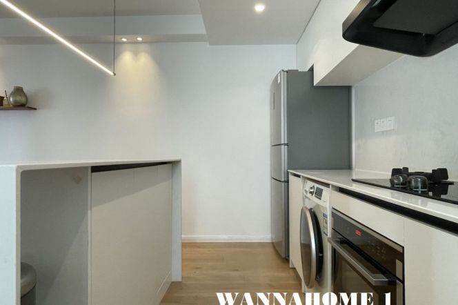 Modern&Spacious&Bright Elevator 2+1Bdrs 1Bath Apt+L14 Wu Ding Rd Metro+Open Balcony