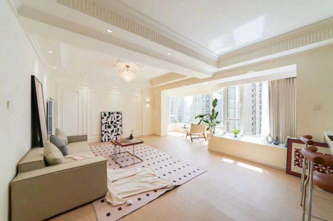 modern 2brs floor heating modern furniture in Xujiahui nice view line 1,9,11 Xujiahui park 