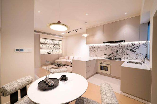 12.3k Cozy 1Br with floor heating in a green compound Nr Changshou Rd.line7/13